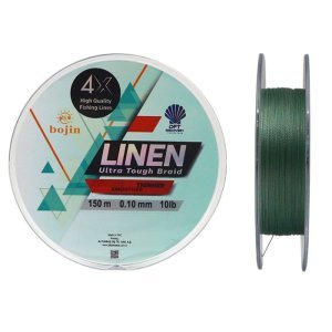 DFT Bojin 4X Linen İp Misina 0.10 mm  150 m  Yeşil