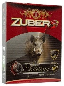 ZUBER PALLETTONI 11/0 9 PELLETS BUCKSHOT - 16 CAL.