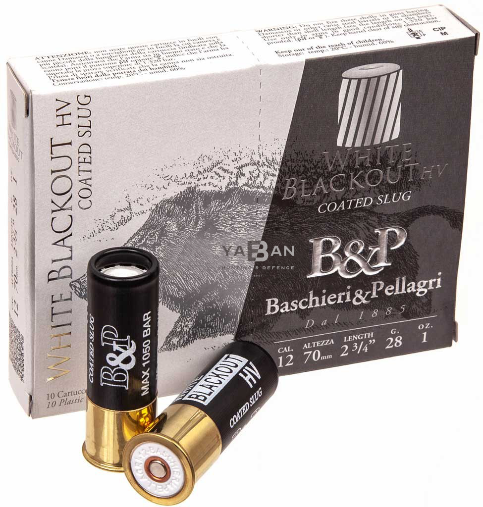 B&P BIG GAME PALLA WHITE BLACKOUT HV TEK KURŞUN - 12 CAL.