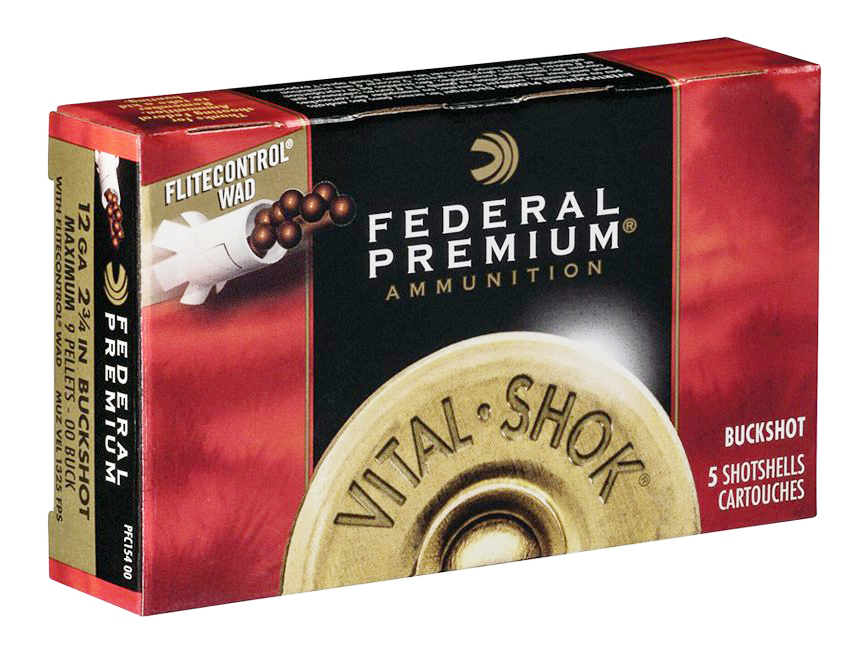 FEDERAL VITAL-SHOK WITH FLITECONTROL 9 PELLETS BUCKSHOT - 12 CAL.