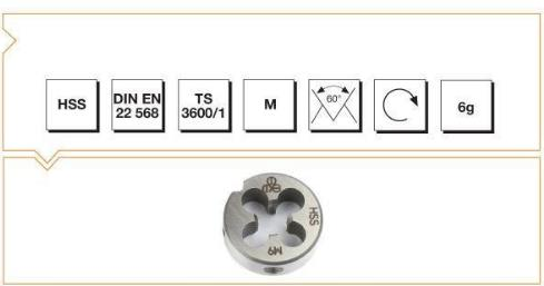 MAKİNA TAKIM HSS DIN 223 B METR.İNCE PAFTA M 14 x1.5 B00110031406