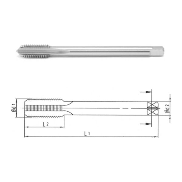 Makina Takım M20X1 Hss-E Dın 374/C Metrik İnce Vidalı Düz Kanallı Makina Kılavuzu - B00105752005