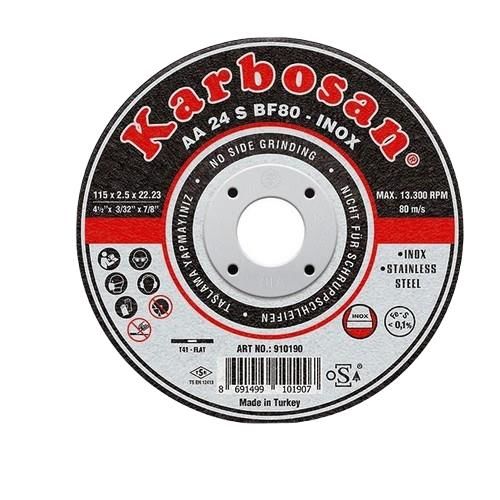 Karbosan 180x3x22.23 Paslanmaz Inox Çelik Kesme Diski 910210