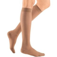 Medi Elegance Diz Altı Kapalı Burun Çorap Ten/Siyah CCL 2
