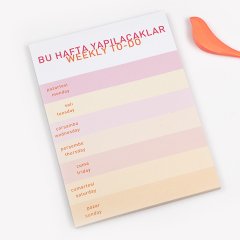 Haftalık İşler Bloknotu Pembe