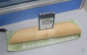 6 x 1 cm Girişli Kılıflı Bambu Ağacı Akustik Ses Yükseltici Aparat