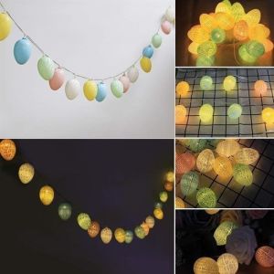 10'lu Renkli Yumurta Şeklinde Dekoratif Dolama Led Aydınlatma