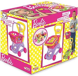 Orjinal Lisanslı Oyuncak Barbie Sepetli Market Arabası