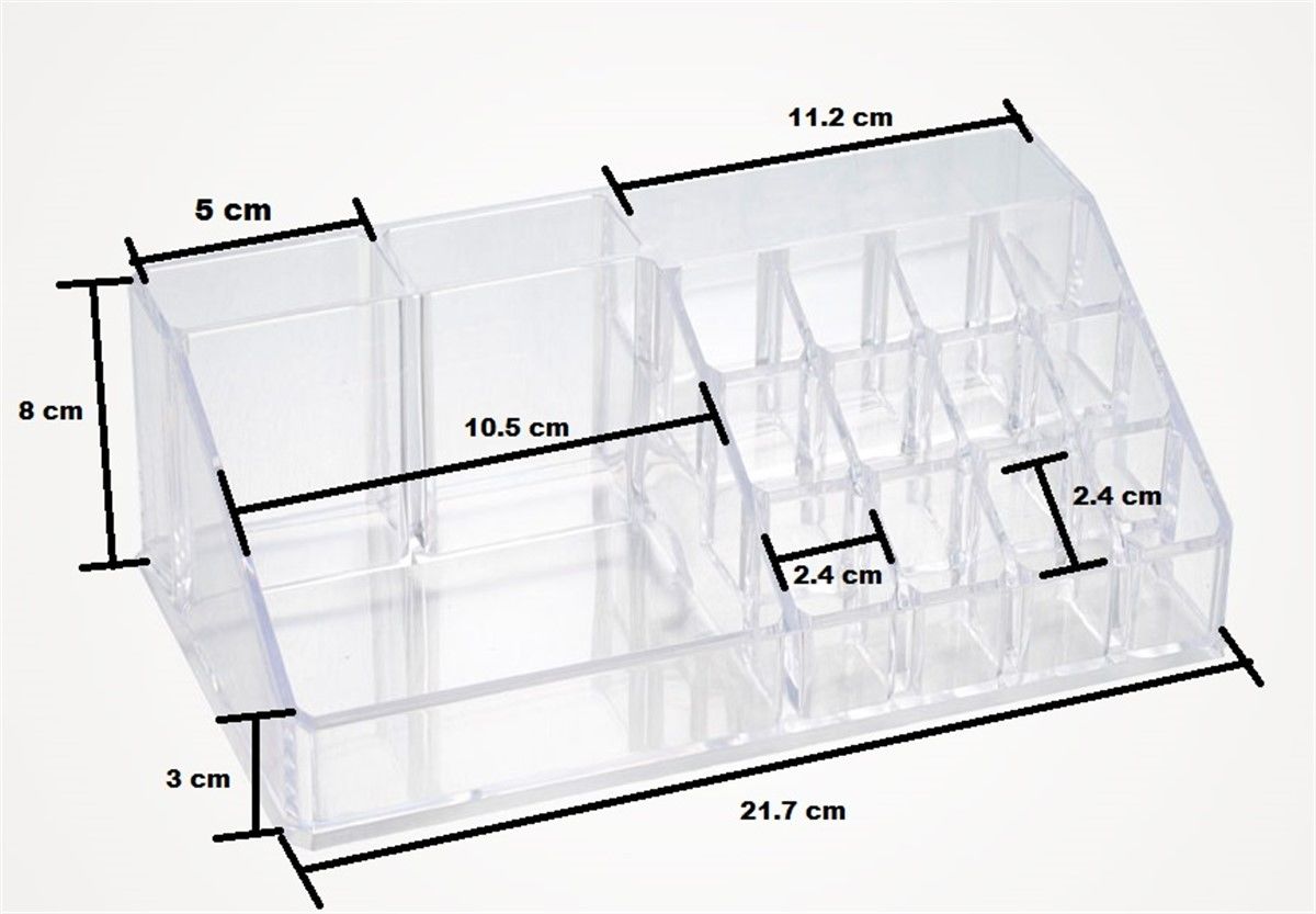 16 Bölmeli Şeffaf Akrilik Makyaj Malzeme Düzenleyici