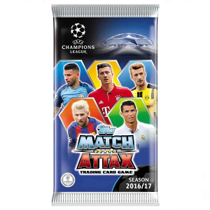 UEFA Şampiyonlar Ligi 16/17 Match Attax Futbolcu Kartları - 6'lı Paket