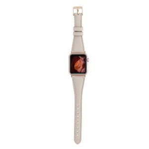 Bouletta Apple Watch Uyumlu Deri Kordon 38-40-41mm Slim ERC3 Bej