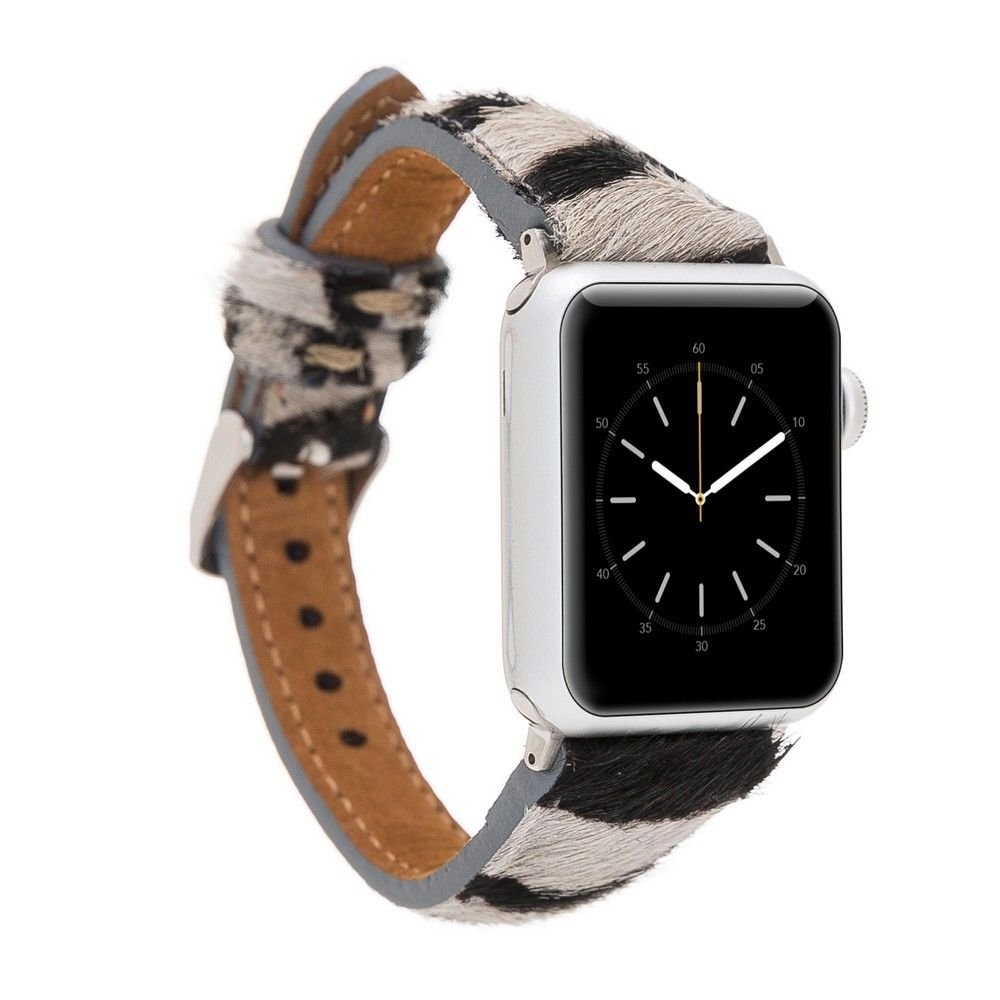 Bouletta Apple Watch Uyumlu Deri Kordon 38-40-41mm Slim Zebra