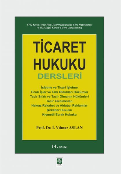 Ticaret Hukuku Dersleri