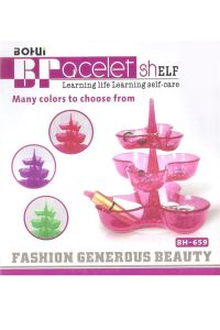Bracelet Shelf Plastik 3 Katlı Makyaj Organizeri (3 Renk)