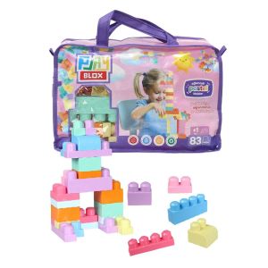 2946 Play Blox Pastel Blok Yapı Oyuncakları 83 Parça ,Saklama Çantalı ,1 Yaş ve Üzeri