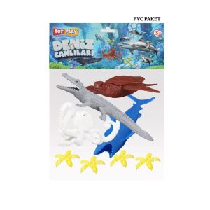 720 Toy Play 6 Parça Deniz Canlıları Figür Seti 10-20 cm - 1 adet stokta olan gönderilir