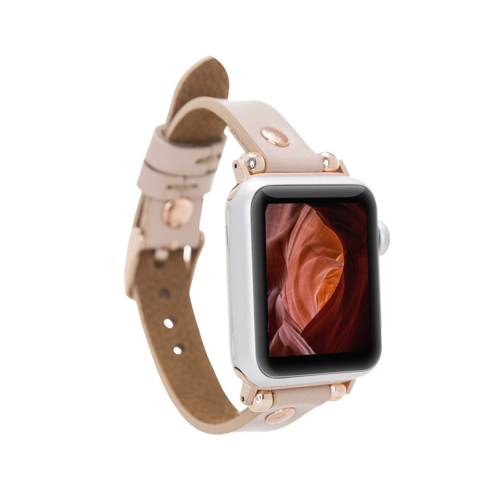 Bouletta Apple Watch Uyumlu Deri Kordon 38-40-41mm RG NU1 Pembe
