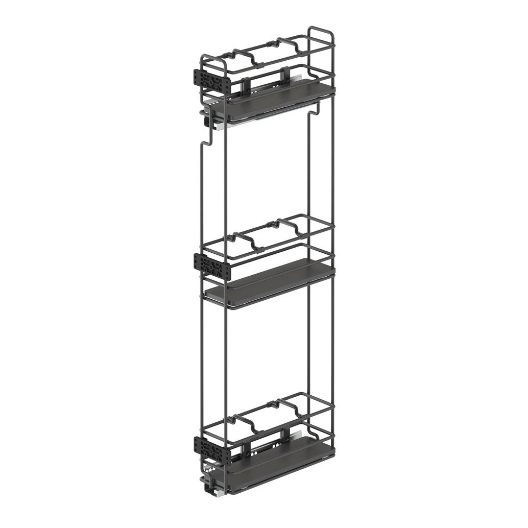 Çift Açılım Tandem Raylı 3 Sepetli Ahşap Tabanlı Mini Şişelik