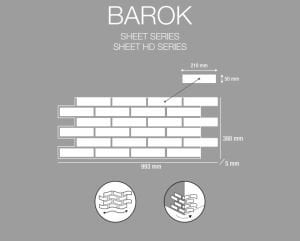 Elastik Tuğla Duvar Kaplaması | FLX - Barok-110-HD