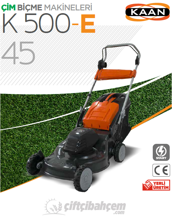 Kaan K500E-45 Elektrikli Çim Biçme Makinası