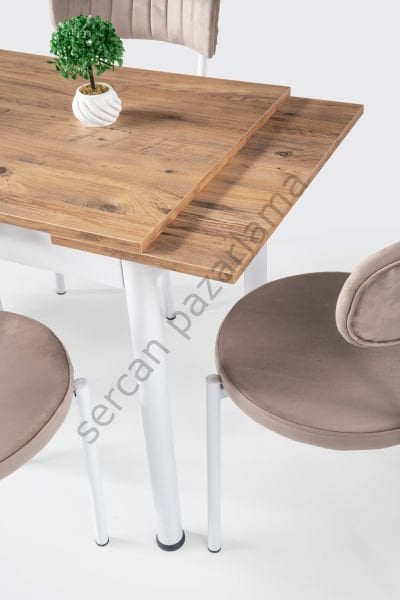 1205-2382 - Mini Smart Masa Sandalye Takımı - Çam/Beyaz