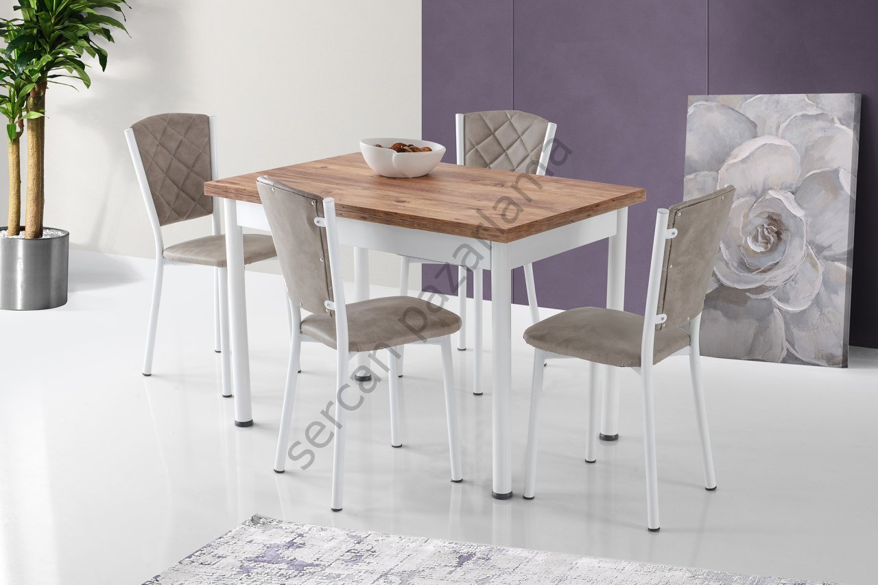 1151-2127 - Smart Masa Sandalye Takımı - Çam/Beyaz