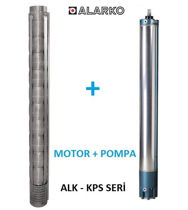 Alarko  8110/04 Kps  40Hp  8'' Paslanmaz Derin Kuyu Dalgıç Pompa (Motor+Pompa) ALK-KPS Serisi