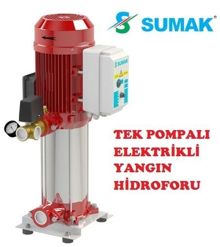 SUMAK SHT 12 A 400/7 EY 4.HP 380V TEK POMPALI ELEKTRİKLİ YANGIN HİDROFORU