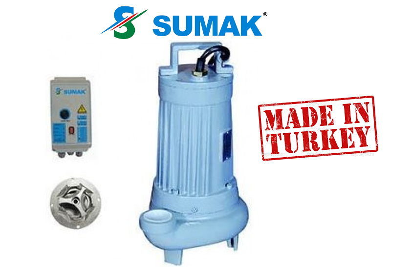 SUMAK SBRT 50/2-P 390W PARÇALAYICI BIÇAKLI FOSEPTİK DALGIÇ POMPA