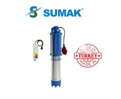 SUMAK 5SD7  1,5 HP 220V PASLANMAZ  PAKET DALGIÇ POMPA (MOTOR+KABLO+PANO)