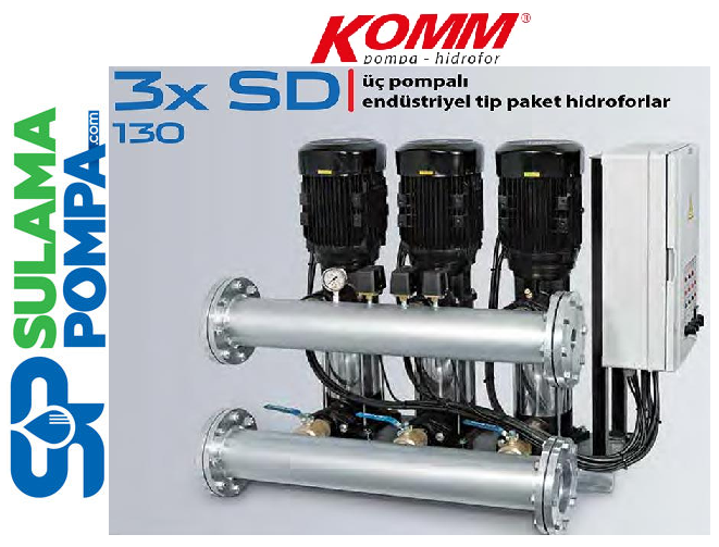 STAR 3xSD 100/7 T 3x7.5  HP 380V ÜÇ POMPALI PAKET HİDROFOR