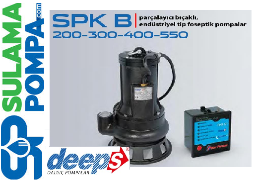 STAR SPK B 300 T- 3 HP 380W PARÇALAYICI BIÇAKLI FOSEPTİK DALGIÇ POMPA