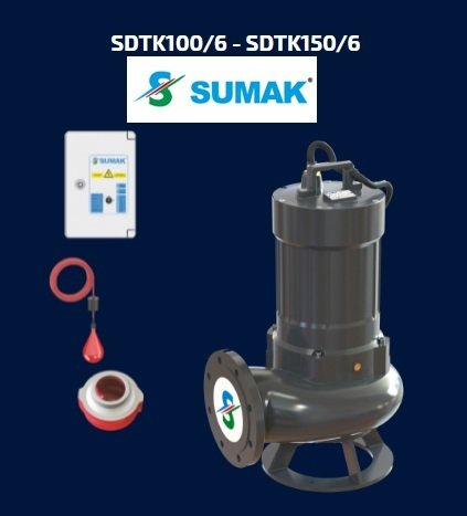 Sumak SDTK 100/6     10Hp  380V   Pis Su Foseptik Dalgıç Pompa