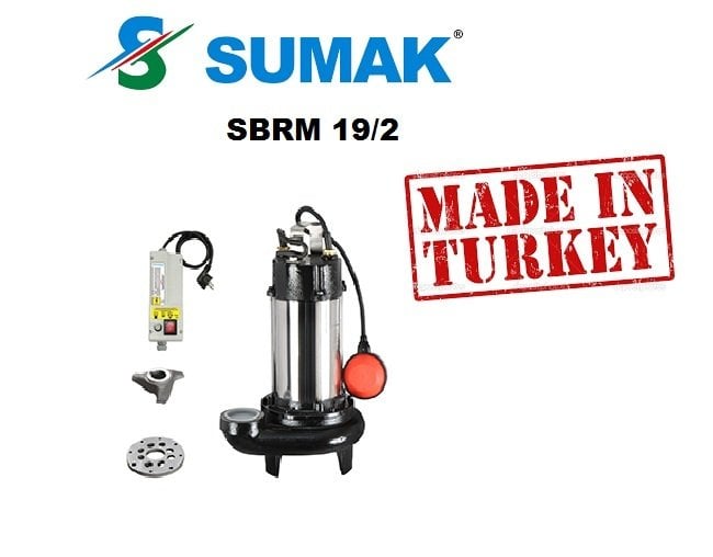 SUMAK SBRM 19/2  1.8 HP 220V  BIÇAKLI FOSEPTİK DALGIÇ POMPA