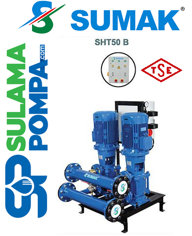 SUMAK SHT50/2B 2x15 HP 380V ÇİFT POMPALI HİDROFOR