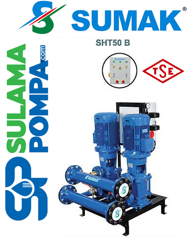 SUMAK SHT50/2B 2x20 HP 380V ÇİFT POMPALI HİDROFOR