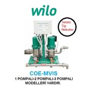 Wilo COE2-MVIS409  2x2.2kW 380V Çift Pompalı Paslanmaz Çelik Gövdeli Çok Kademeli Dikey Sessiz Paket Hidrofor