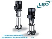 Leo  LVR200-2-2D        50Hp  380V    Dikey Milli İnline Kademeli  Paslanmaz Çelik Pompa