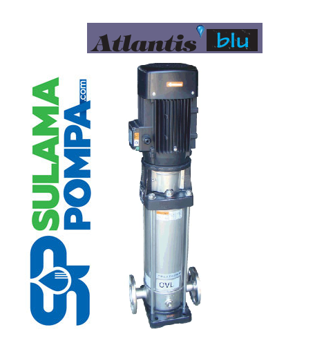 ATLANTİS CVL 3.5-26KT 4.HP 380V DİK MİLLİ ÇOK KADEMELİ İN-LİNE TİP KOMPLE PASLANMAZ ÇELİK POMPA