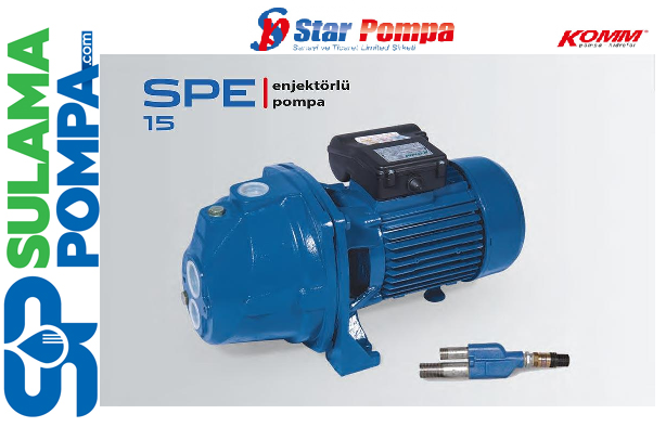 STAR SPE 15 M 1.5 HP 220V 30 MT EMİŞLİ ENJEKTÖRLÜ JET POMPA