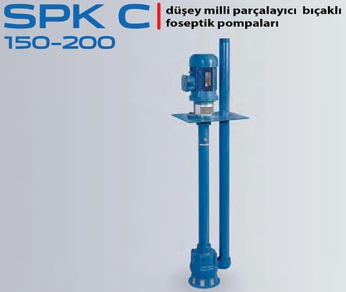 STAR SPK- C 150 T 1.5 HP 380V DÜŞEY MİLLİ BORULU PARÇALAYICI BIÇAKLI FOSEPTİK POMPA