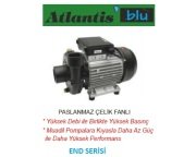 Atlantis Blu  END 32-1.5M    2Hp 220V  Döküm Gövdeli Basınçlı ve Debili Tek Kademeli Santrifüj Pompa