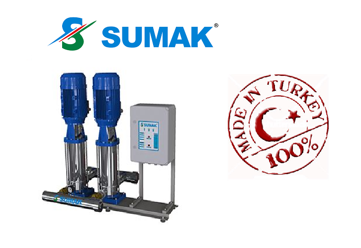 SUMAK SHTP8 C 300/10 3, HP 380W ÜÇ POMPALI KOMPLE PASLANMAZ HİDROFOR