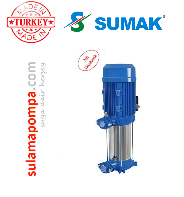 SUMAK SHT6-100/6    1 HP 380V   DÜŞEY MİLLİ KADEMELİ POMPA