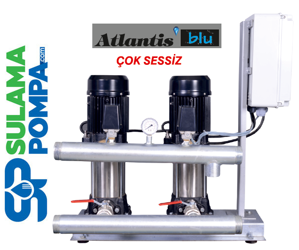 ATLANTİS BLU  YKSS 7-8KT  2x3 HP 380V  ÇİFT POMPALI DÜŞEY MİLLİ HİDROFOR