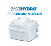 SANİHYDRO SANİCUBİC 2 Classic   Birden fazla klozet (max 6 adet), banyo, mutfak ve çamaşırhanenin atık suları/ ÇİFT POMPA BIÇAKLI MONOFAZE