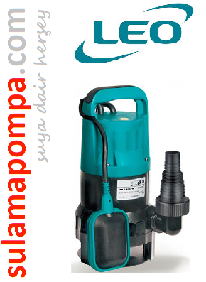 LEO XKS-750PW 1, HP AÇIK FANLI PLASTİK GÖVDELİ DALGIÇ POMPA