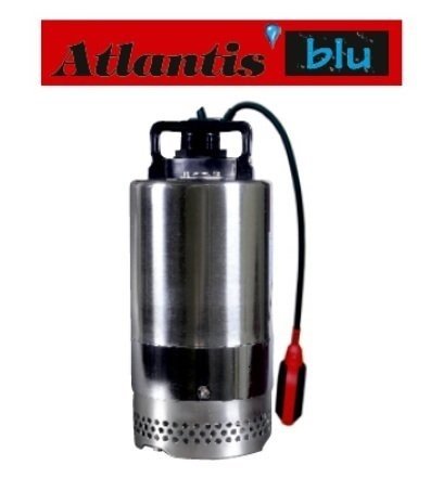 Atlantis 7503DW  1Hp 220V  Paslanmaz Çelik  Açık Fanlı Drenaj Dalgıç Pompa