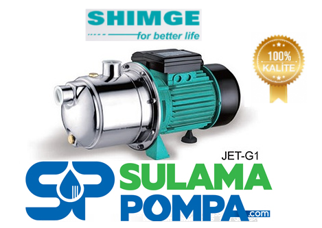 SHIMGE JET 550G1 0.75 HP 220V PASLANMAZ GÖVDELİ JET POMPA