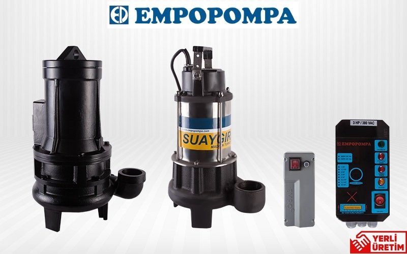 Empo SU AYGIRI-300 TK     3Hp 380V  Parçalayıcı Bıçaklı Pis Su Dalgıç Pompa (PANOLU)